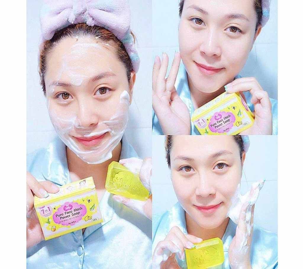 7 IN 1 Pure Face Mask power Soap, 100 ml, Thailand