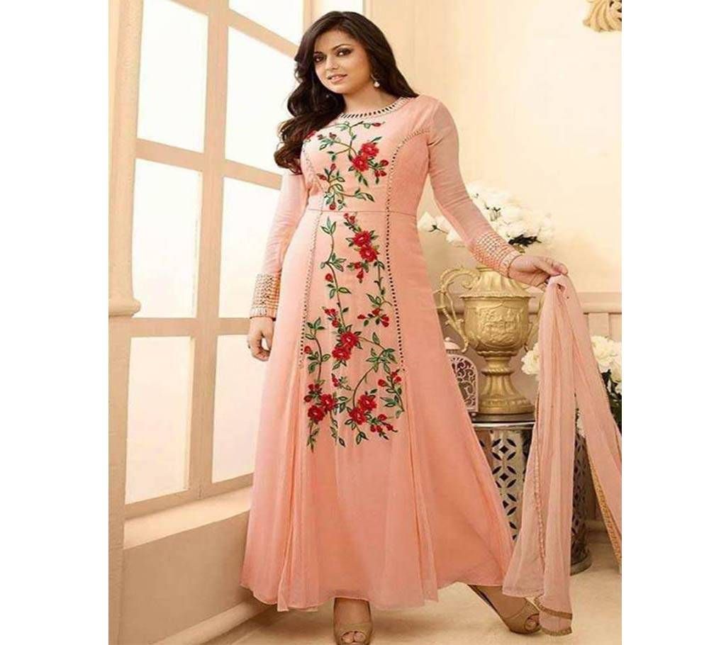Semesticated Georgette Embroidery Long Party Suit (Copy)