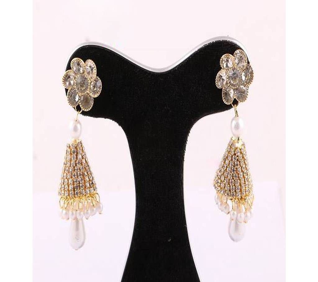 american diamond cut jhumka-678