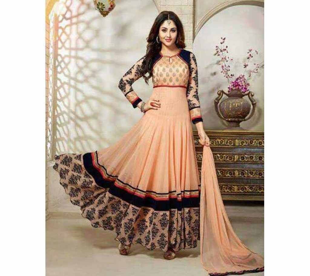 Unstitched Off White Georgette Gown For Women copy
