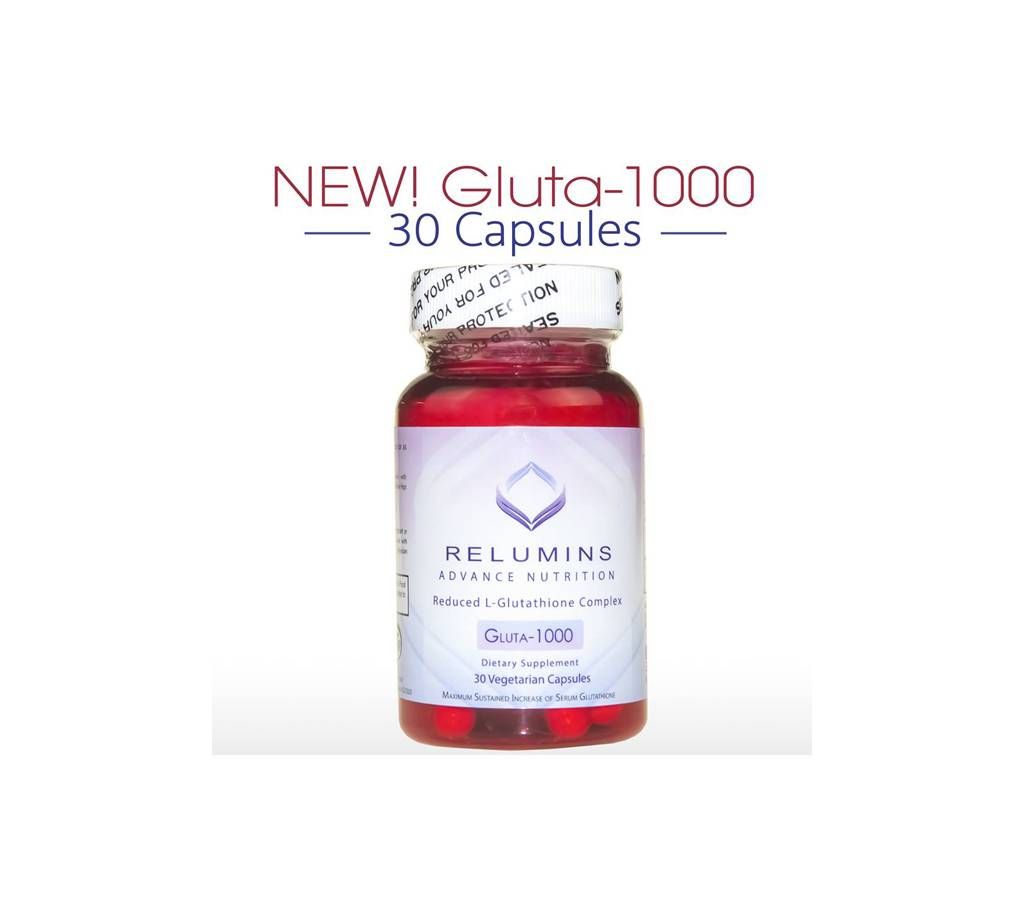 RELUMINS ADVANCE NUTRITION GLUTA 1000 - REDUCED L-GLUTATHIONE COMPLEX(30 Vegetarian) - USA 