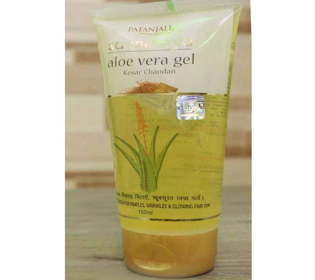 PATANJALI SAUNDARYA  ALOE VERA GEL KESAR CHANDAN 150mg INDIA