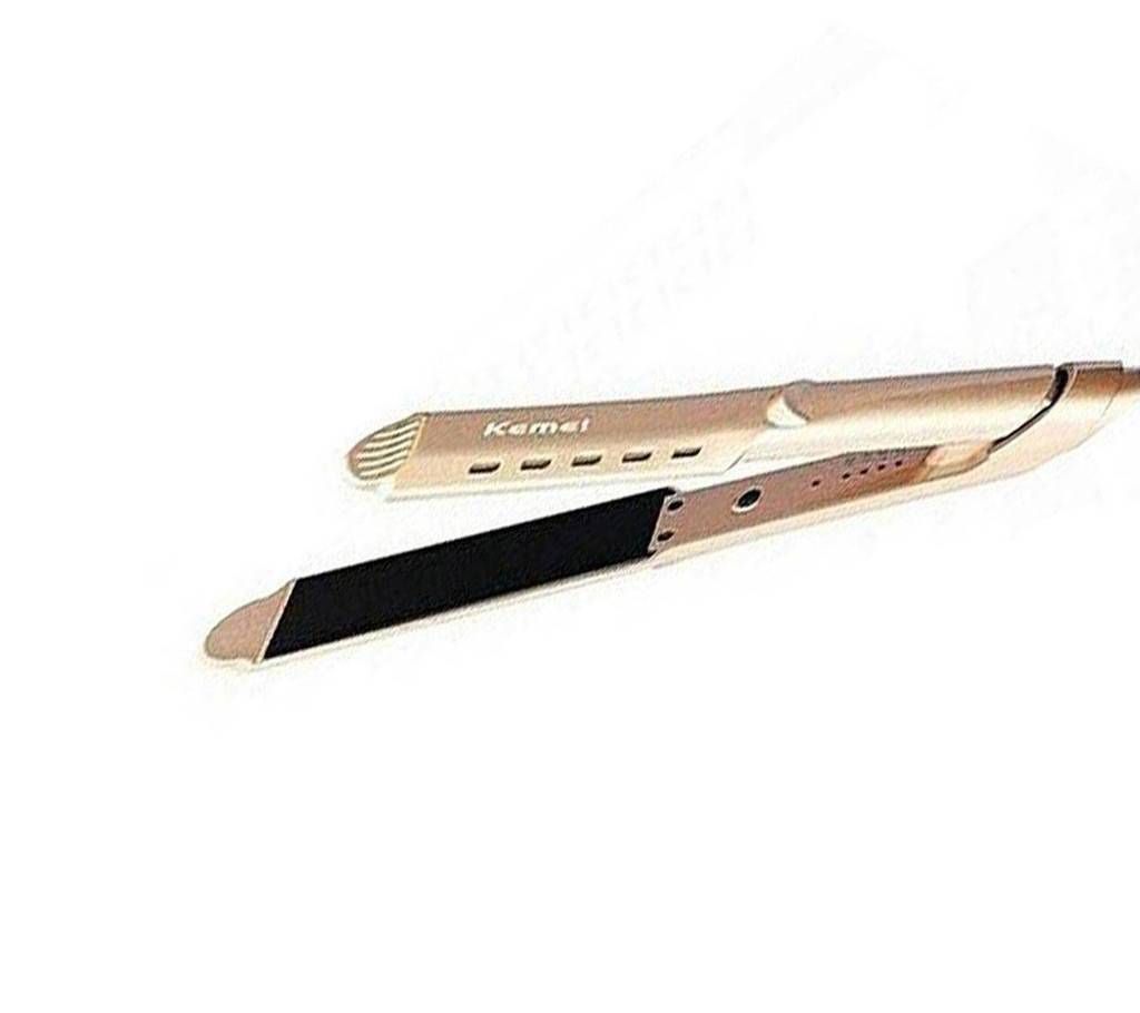 Professional Hair Straightener Km-3229 - Black and Gold
