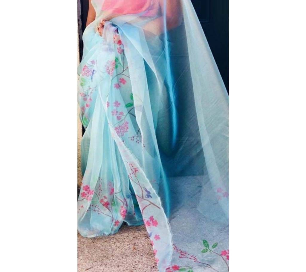 Organza Digital Print Saree 

