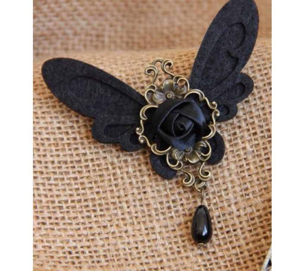 Unique Butterfly Black Retro Fashion Felt Brooch