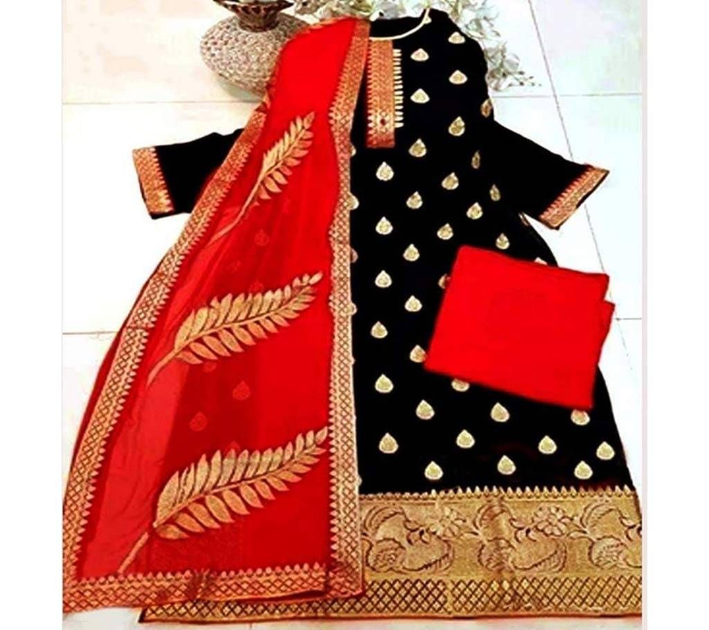 Unstiched skin printed cotton salwar kameez 778