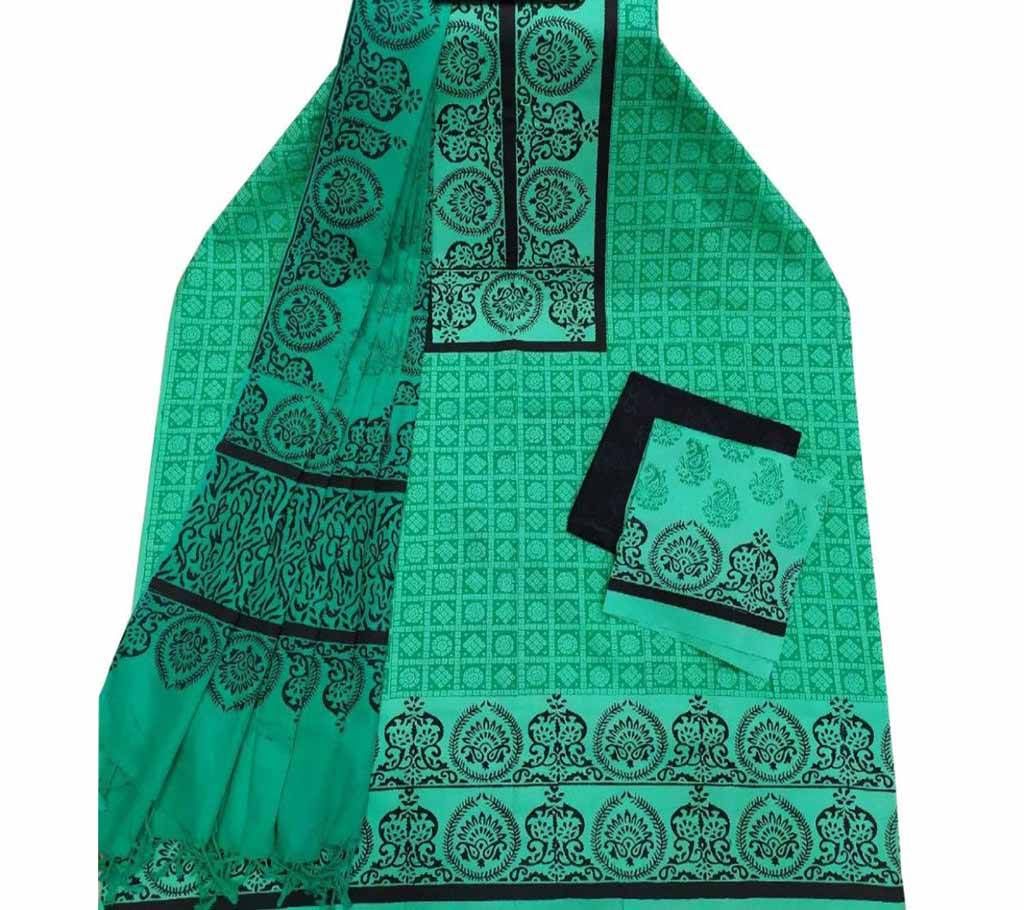 Unstitched Block Printed Cotton Salwar kameez st-23