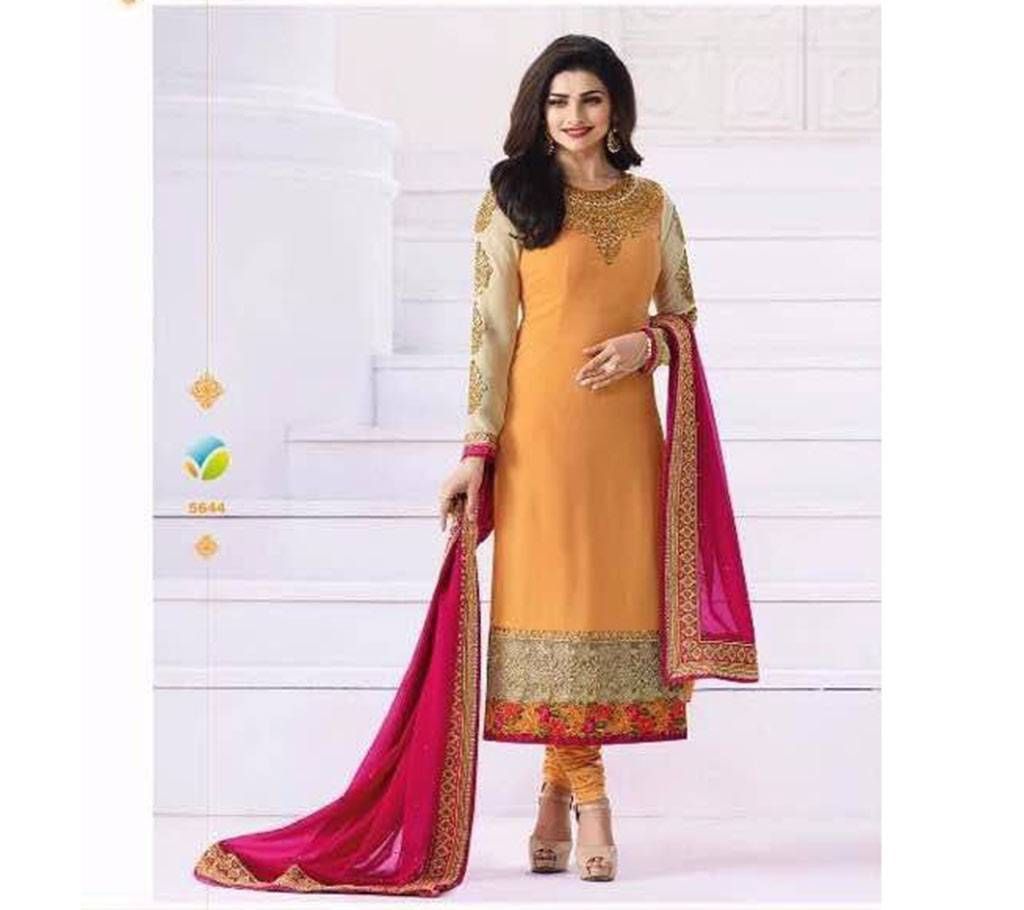 Unstitched Replica Embroidered Georgette Three-piece