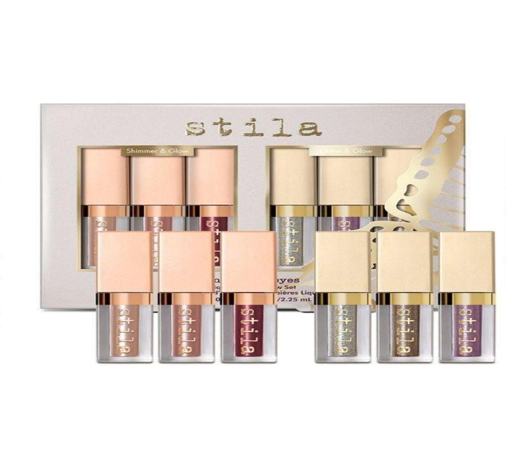 Stila Iridescent Glitter & Glow Duo Chrome Liquid Eyeshadow Set-6 Pcs