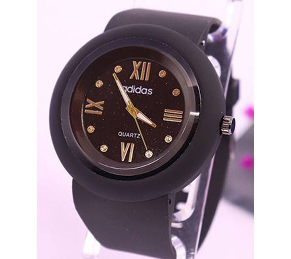 Ladies Wrist Watch Black and Golden 