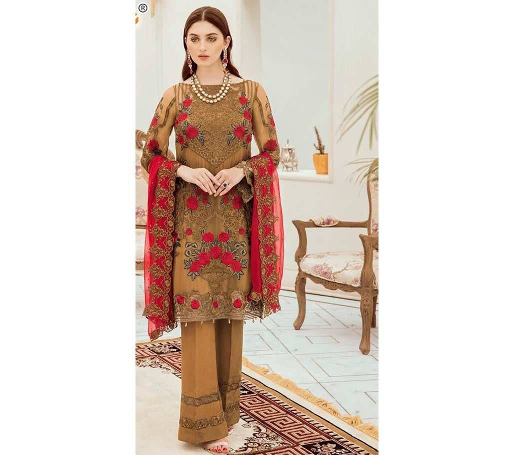 Afrozeh Embroidery Collection Unstitched Georgette 3Pcs-2124