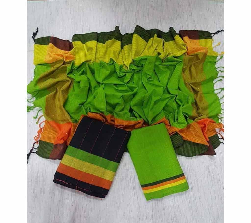 Homemade Tat Original Cotton Multi Color Deshi Shalwar Kameez For Women-19