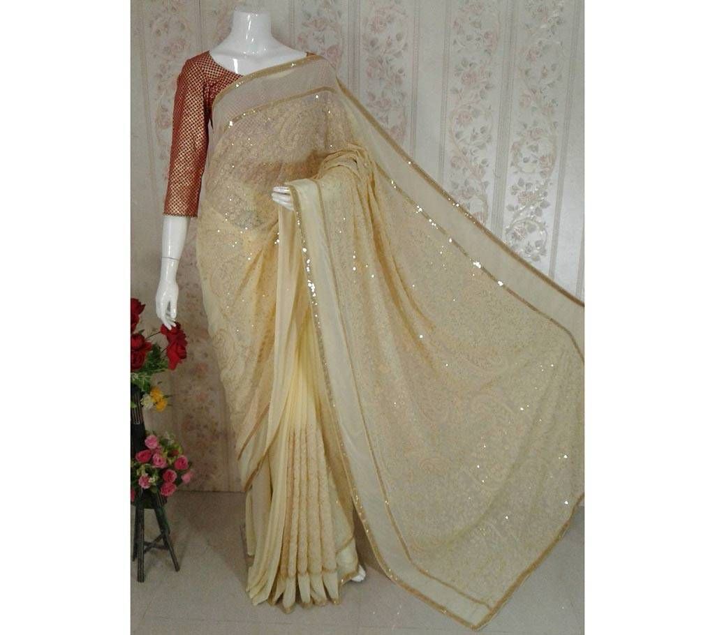 embroidery work Georgette sharee