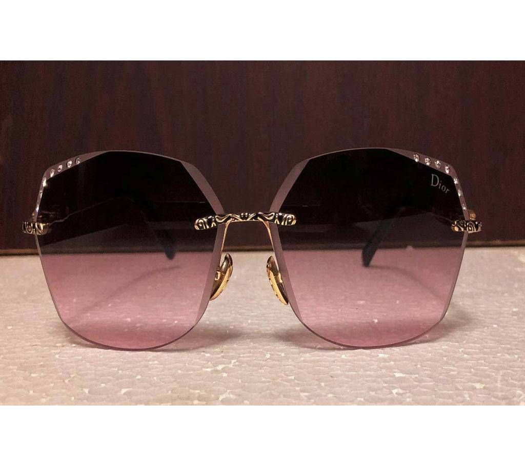 Ladies Rimless purple Sun glass