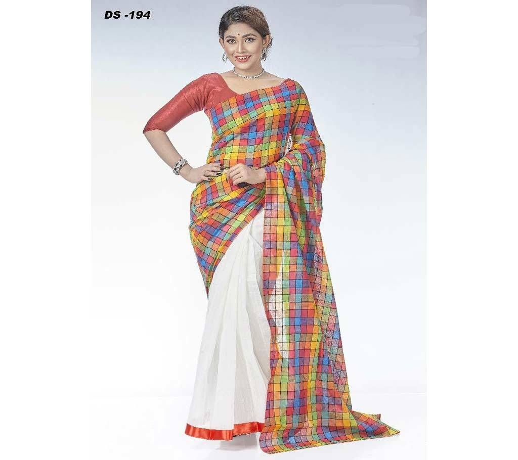 Silk and Linen Mixed Saree