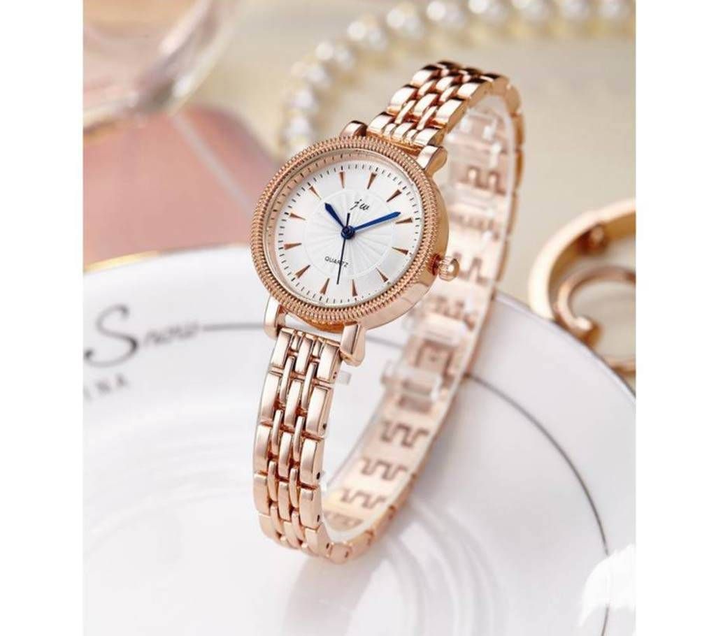 Fashion Collocation Wrist Watch For Women- Golden & White