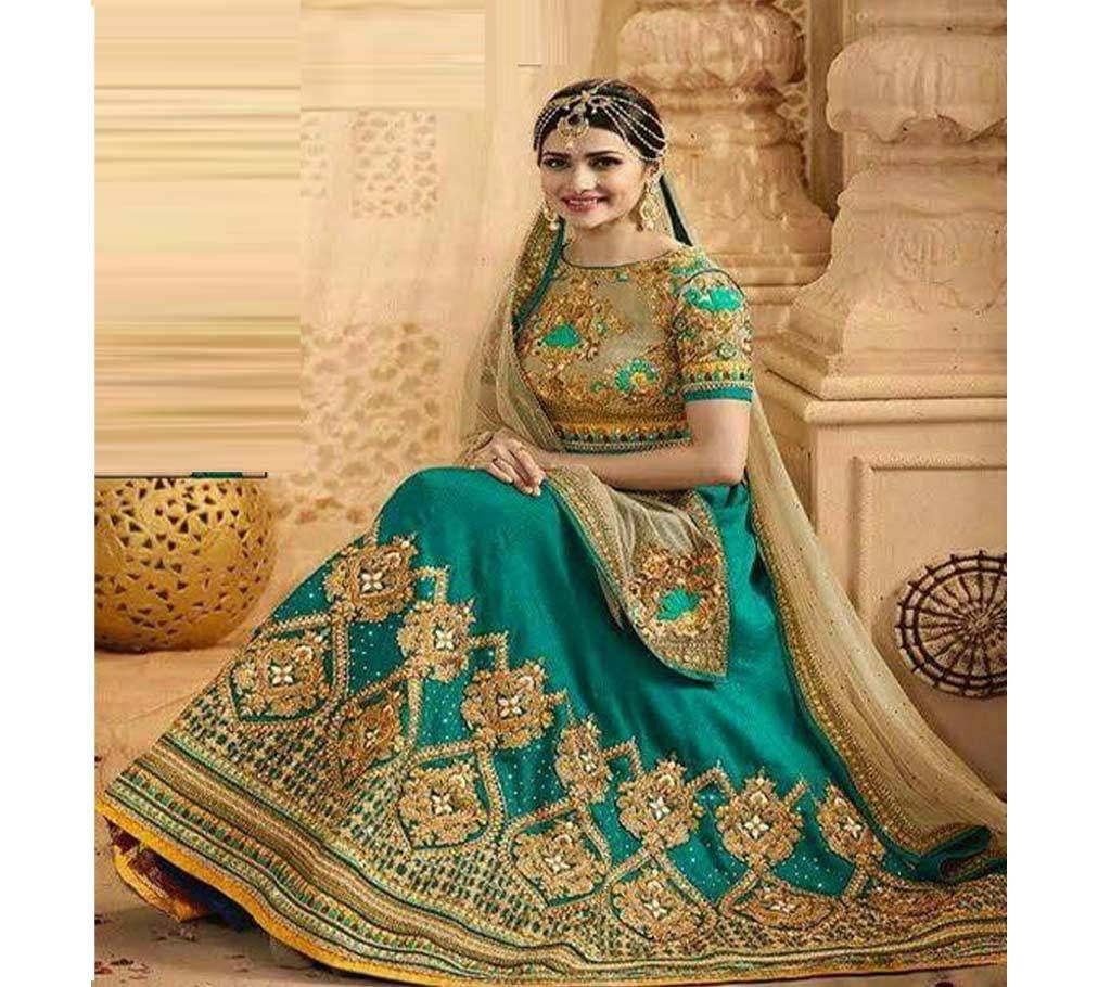 un stitched katan lehenga 