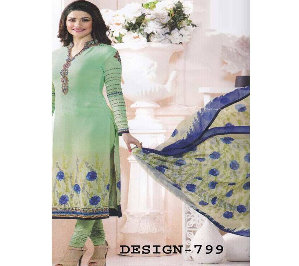 LADIES SEMI STITCHED THREE piece