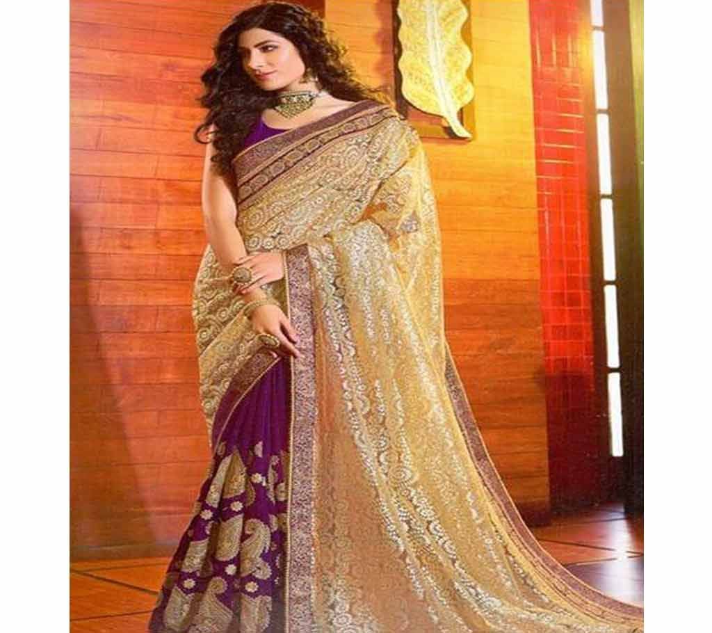 Georgette and embroidery work Saree ssc-726