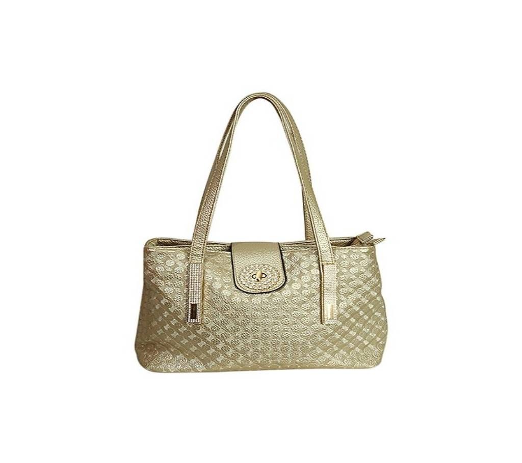 GOLDED SYNTHETIC LEATHER SHOULDER BAG FOR WOMEN