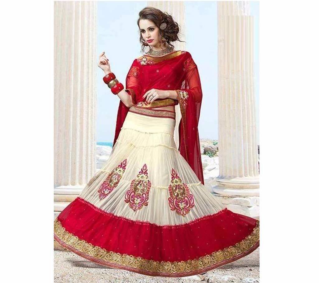 Unstitched Georgette Embroidery Three-pcs