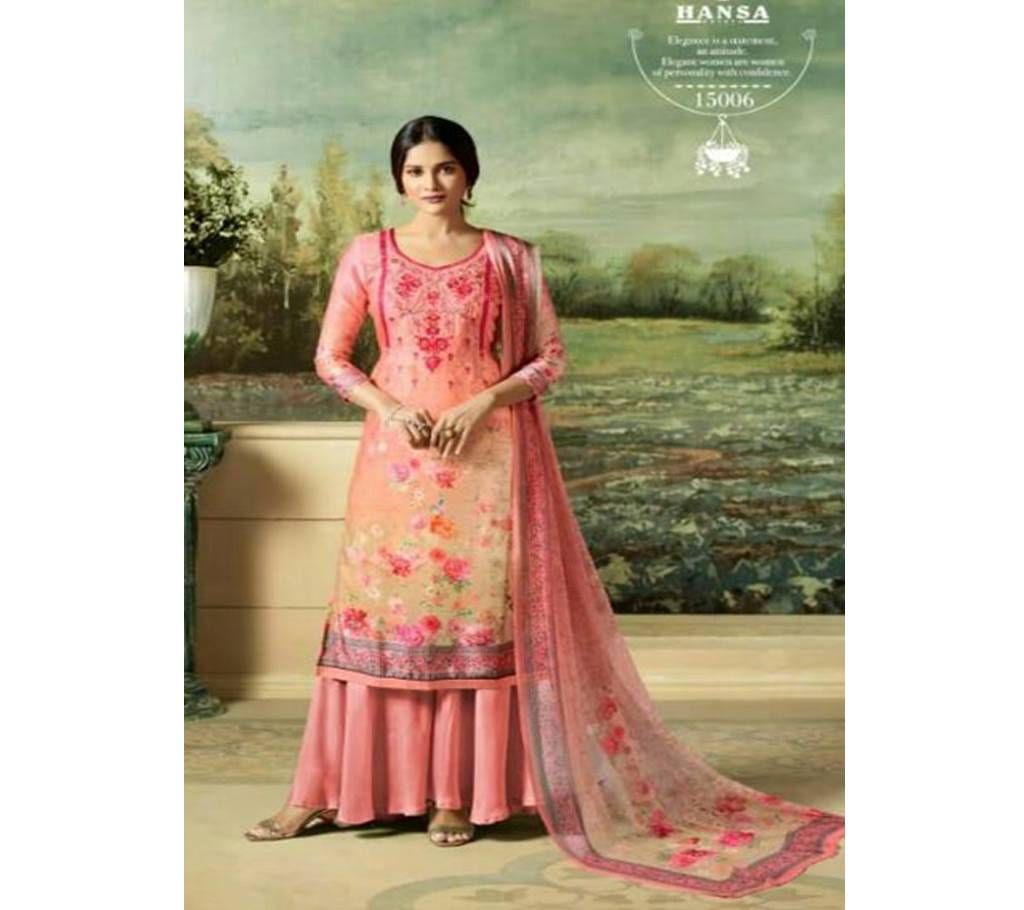 Hasna HUSNE ARA VOL Unstitched Georgette Three Piece (Copy)