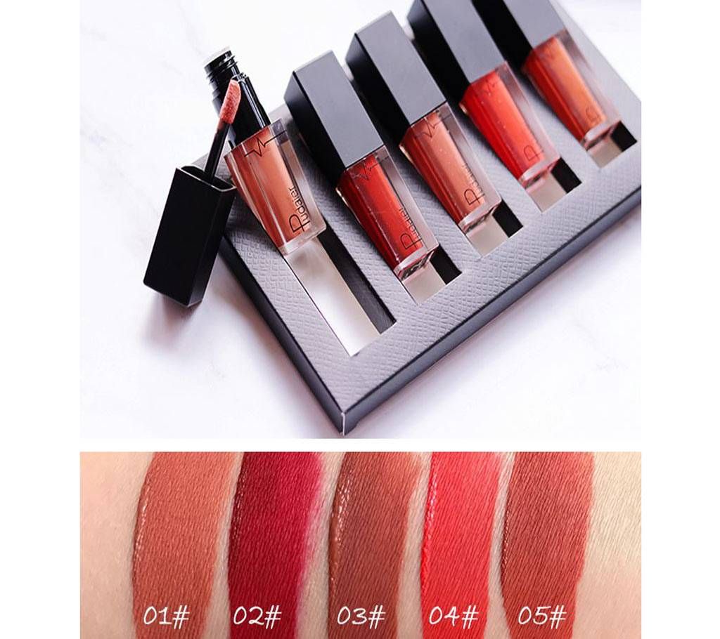 PUDAIER Long Lastting Liquid Matte Lipstick Set - 5pcs Multi color Origin-china