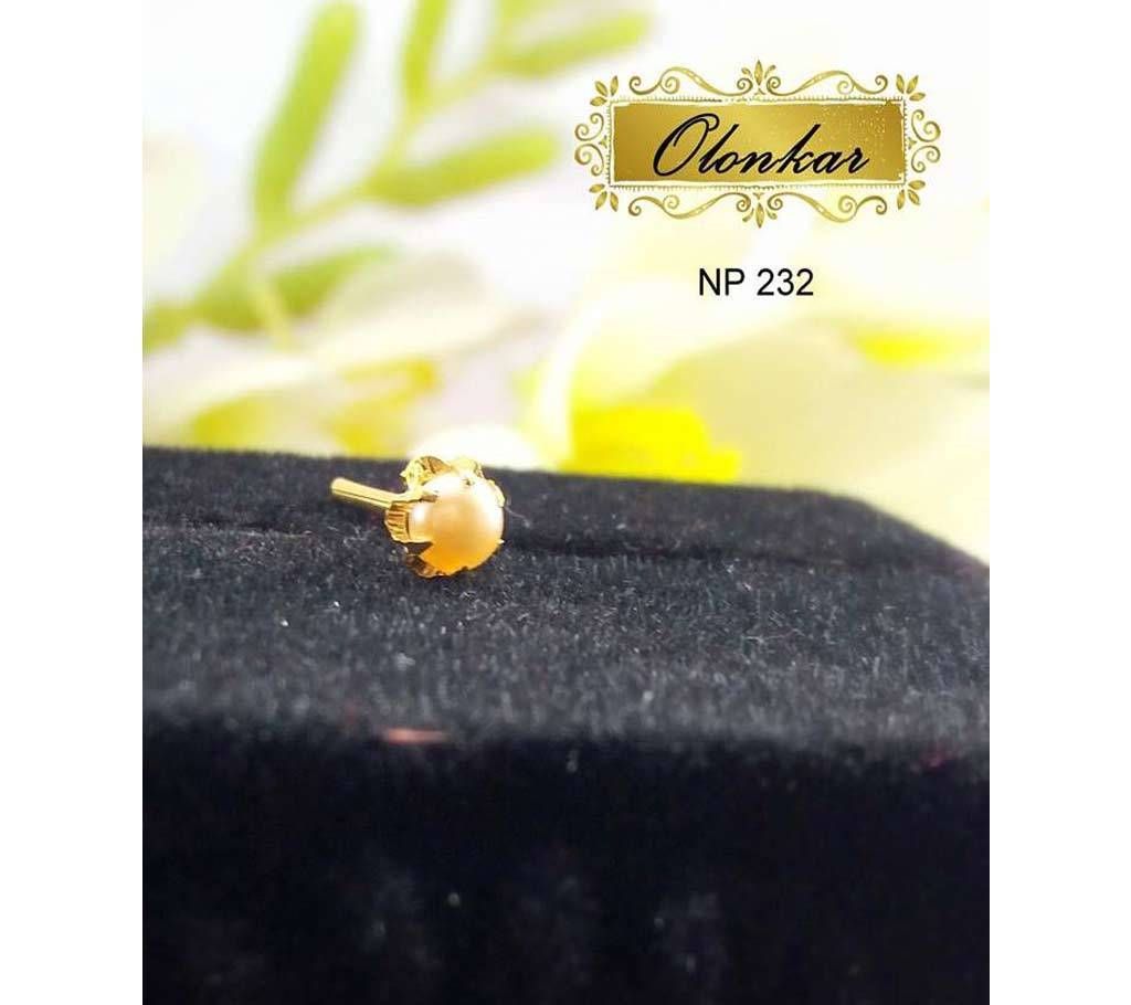 18K pearl Nose pin