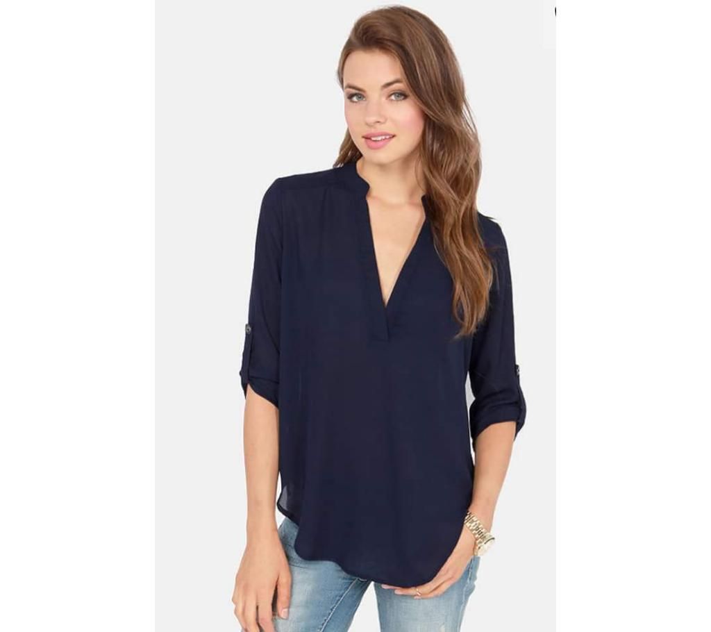 ladies blue top
