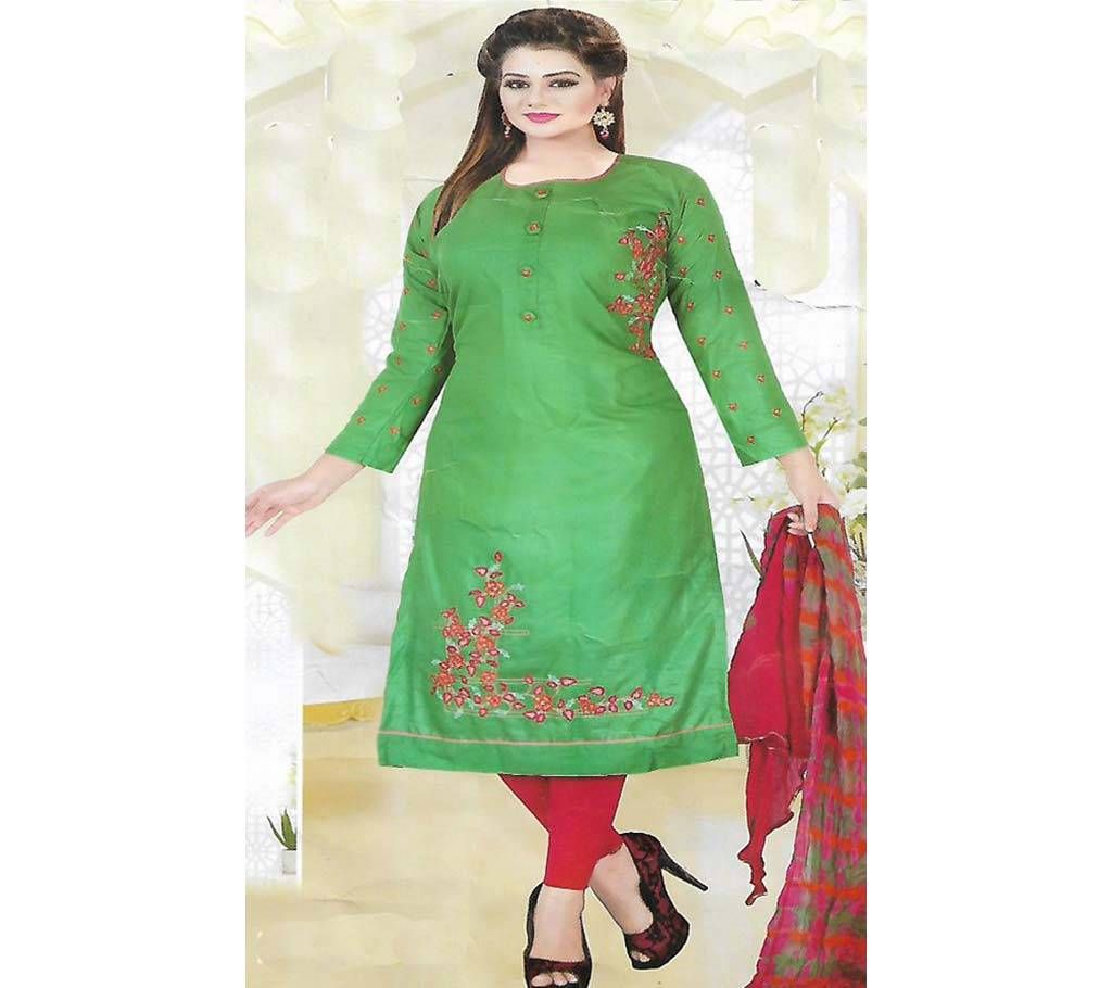 Embroidery Soft Silk Unstitched Shalwar Kameez