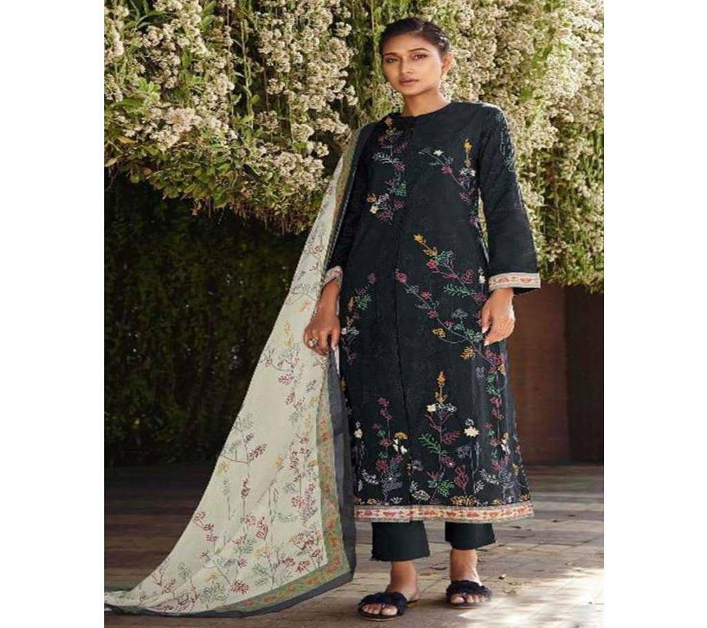 Sahiba Sarg Leaf Line Embroidery Three Piece-780