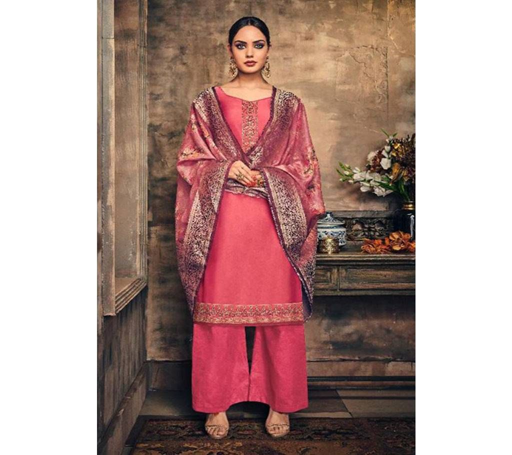 HANSA PRINT HUSNA BANARAS VOL 9 EXCLUSIVE COLLECTION OF SALWAR KAMEEZ DUPATTA SET (PINK)