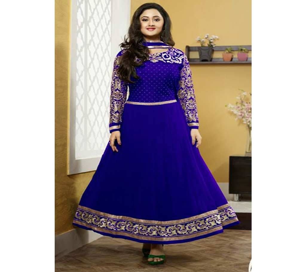 Un-stitched rajdhani voyel cotton block print salwar kameez seblock-293