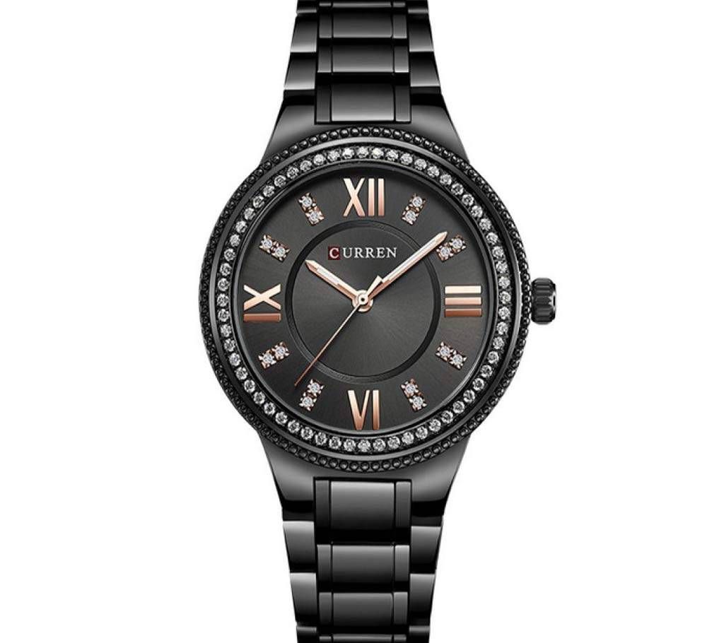 CURREN 9004 - Stainless Steel Analog Watch for Women - Black