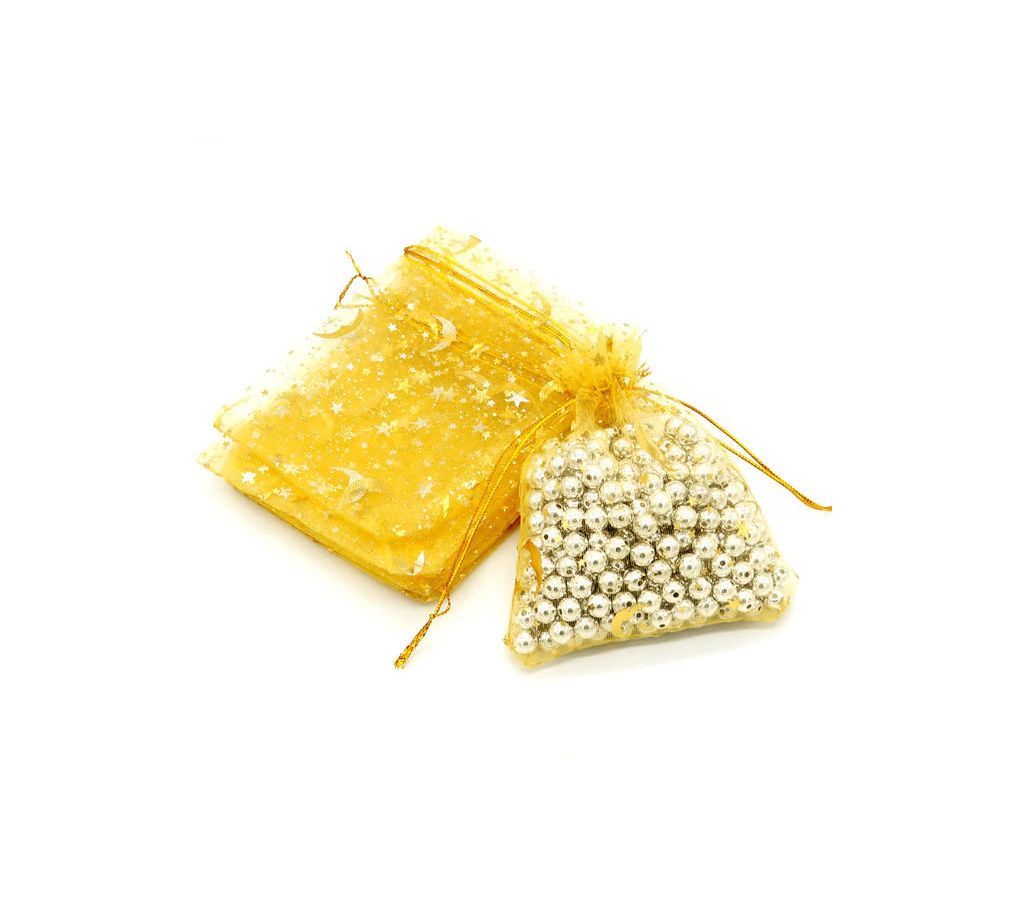 5 PCS Small Jewelry Organizer Bag 9*12 CM Golden