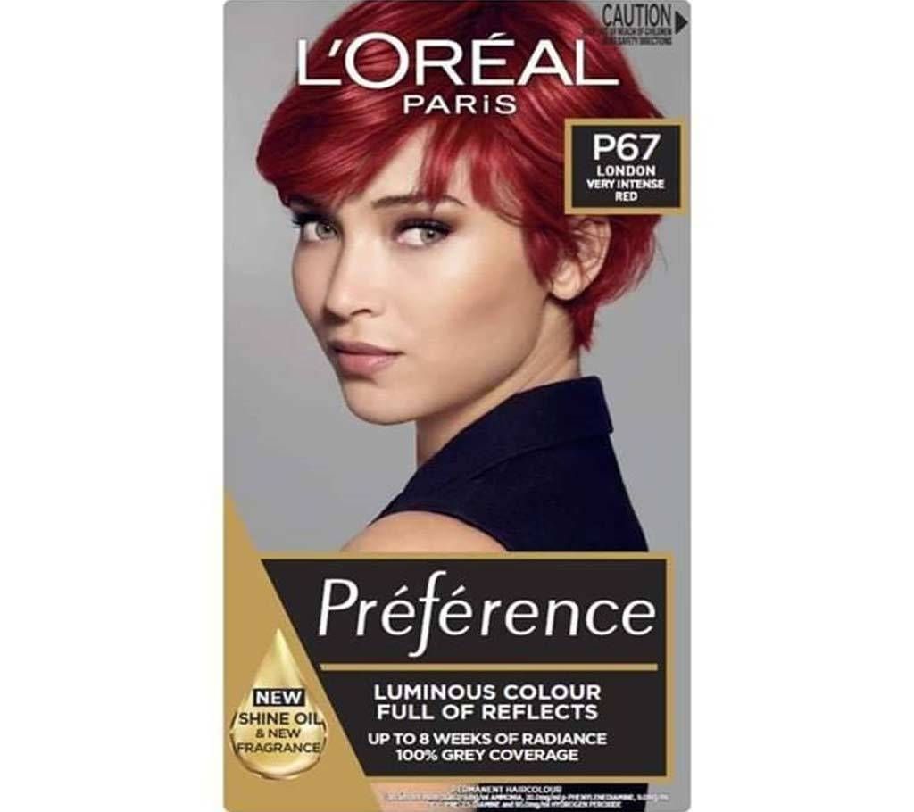 LOreal paris P67 London very intense red হেয়ার কালার -8.22 Oz-France