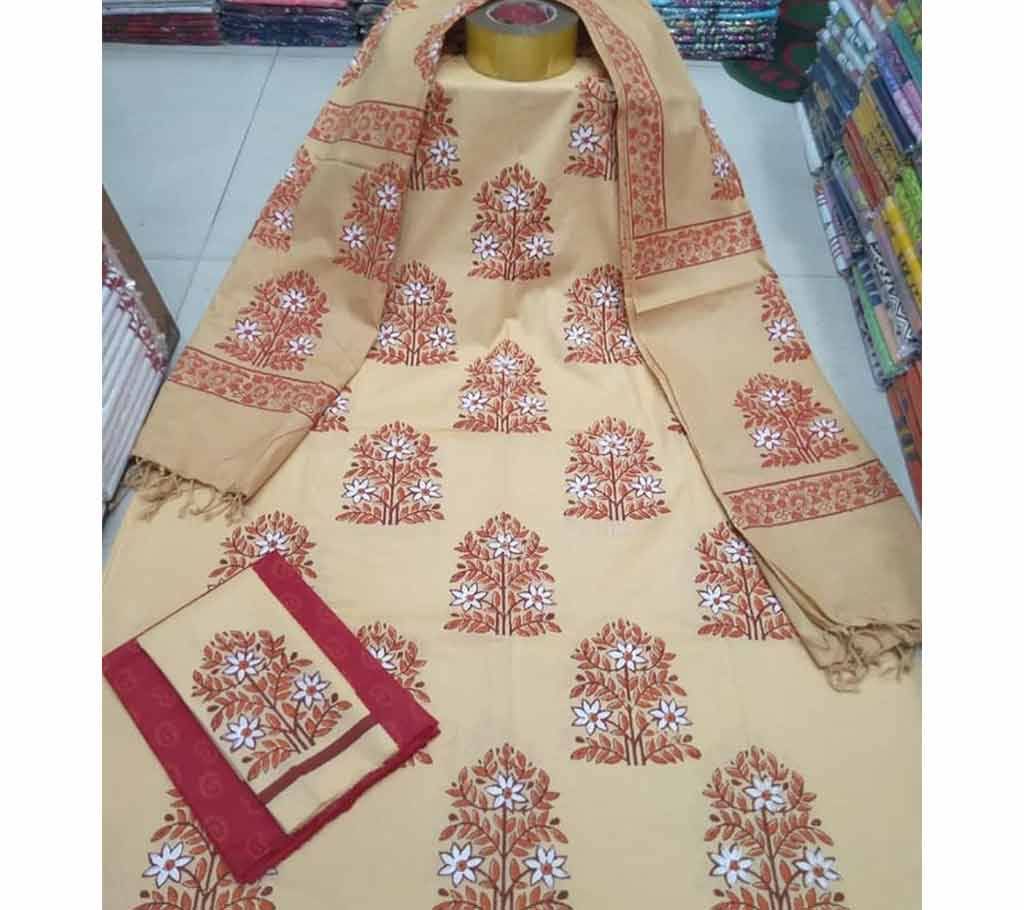 Rajdhani Voil Cotton Block Printed Shalwer Kameez for Women-11