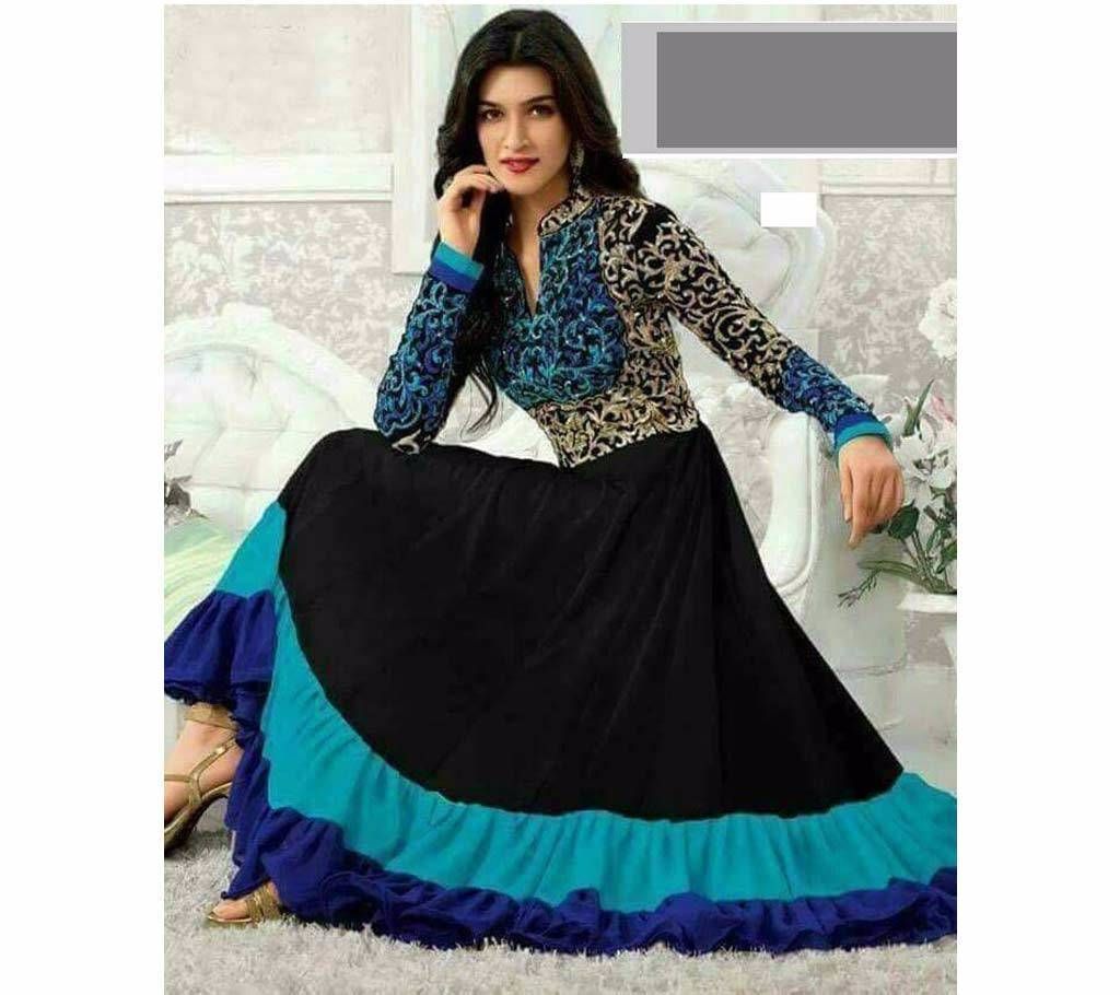 Unstitched Cotton Embroidery Long Three-pcs - Copy