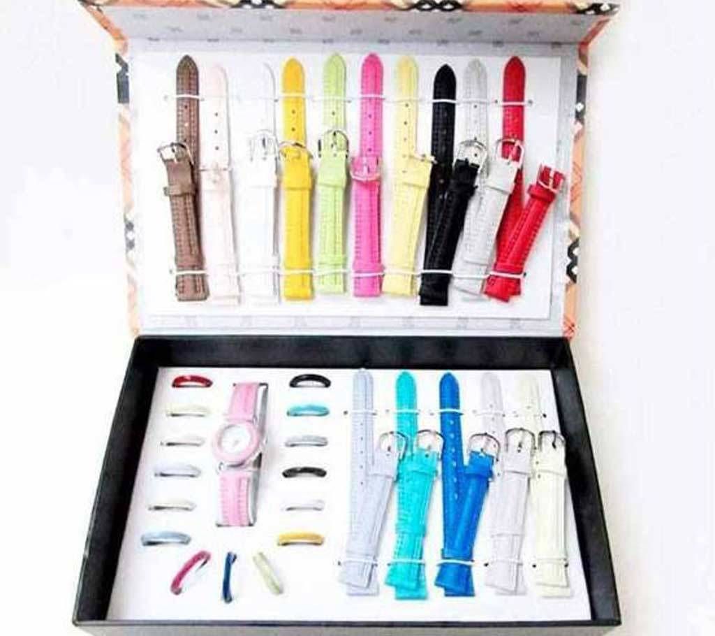 11 IN 1 changeable dial and belt watch