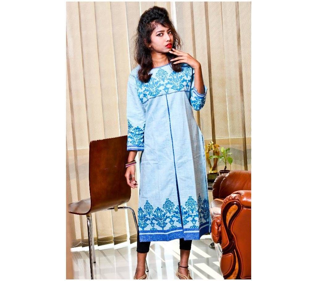 Skin Printed Stitched SKY Blue One Piece