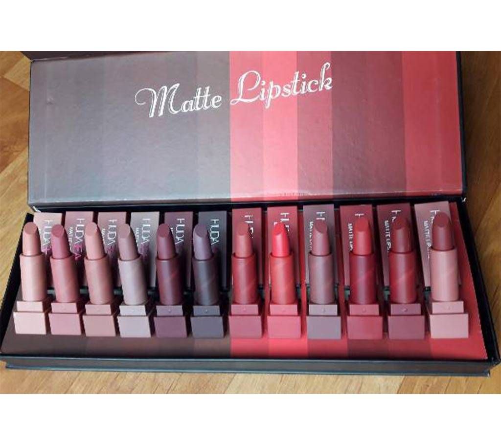 HUda Beauty matte Lipstick-12 Pcs - Malaysia