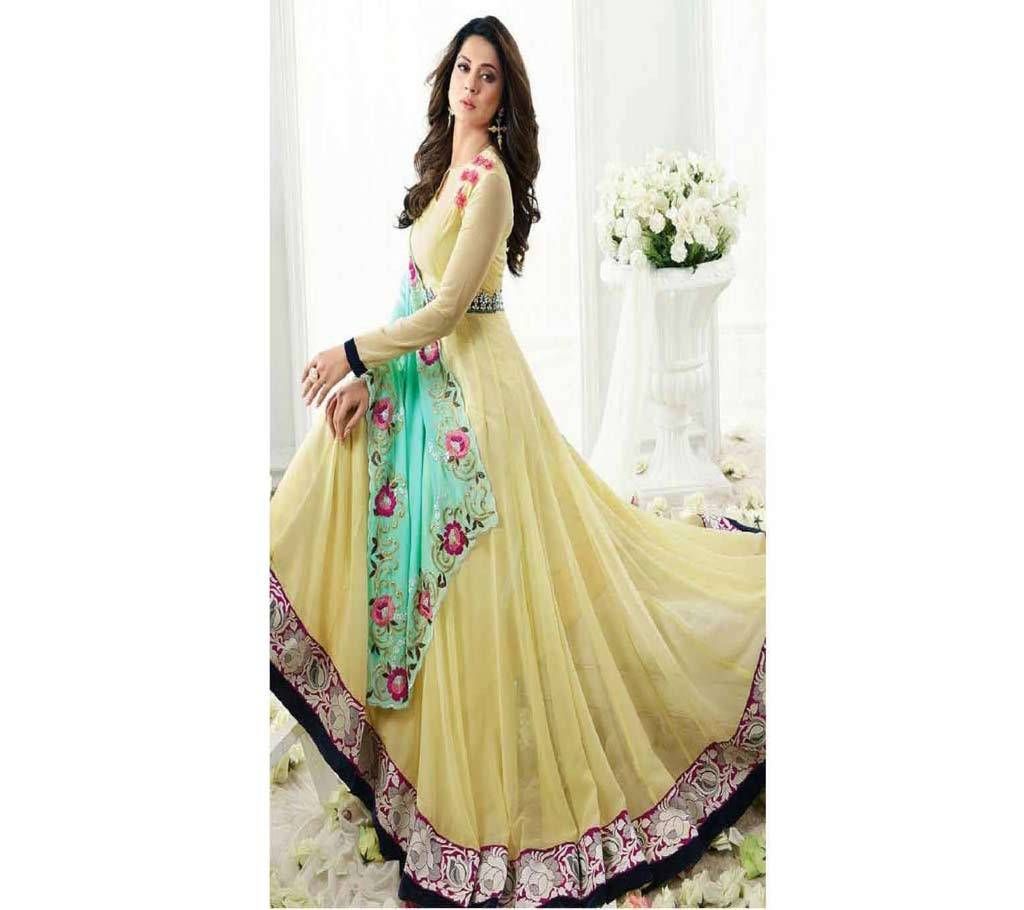 cream Georgette anarkoli suit copy 