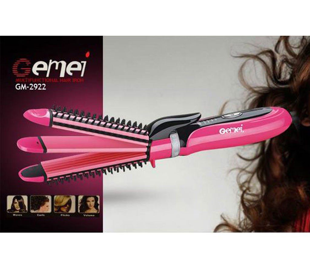 Gemei GM-2922 Hair Straightener Curl & Crimping