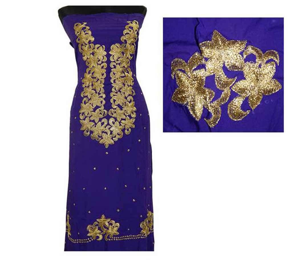 Unstitched Embroidery Linen Single Kameez