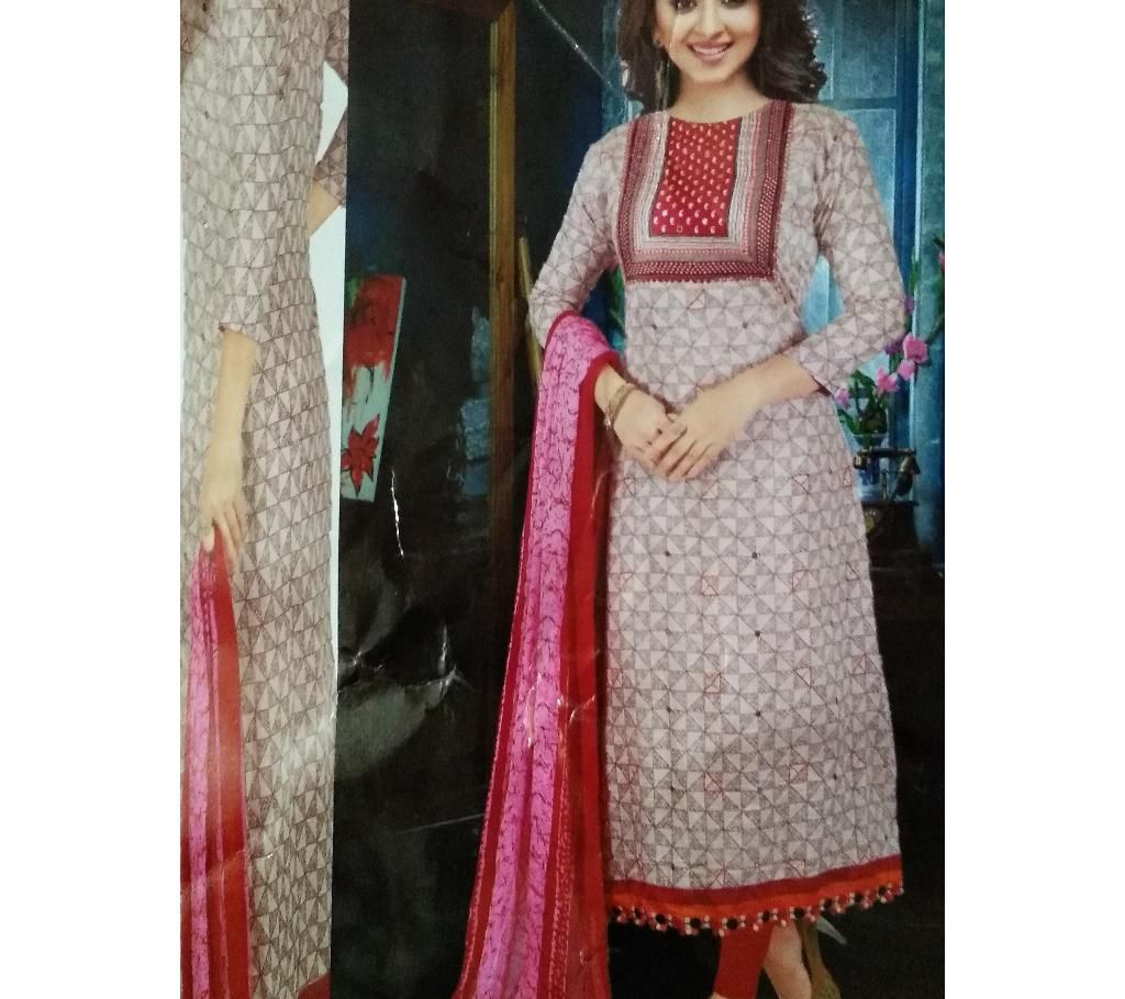 Unstitched Soft body Three piece