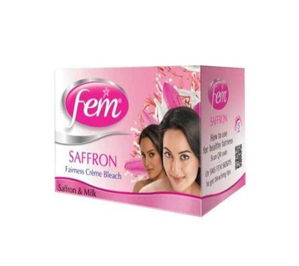Fem Saffron Fairness Bleach Cream (India)