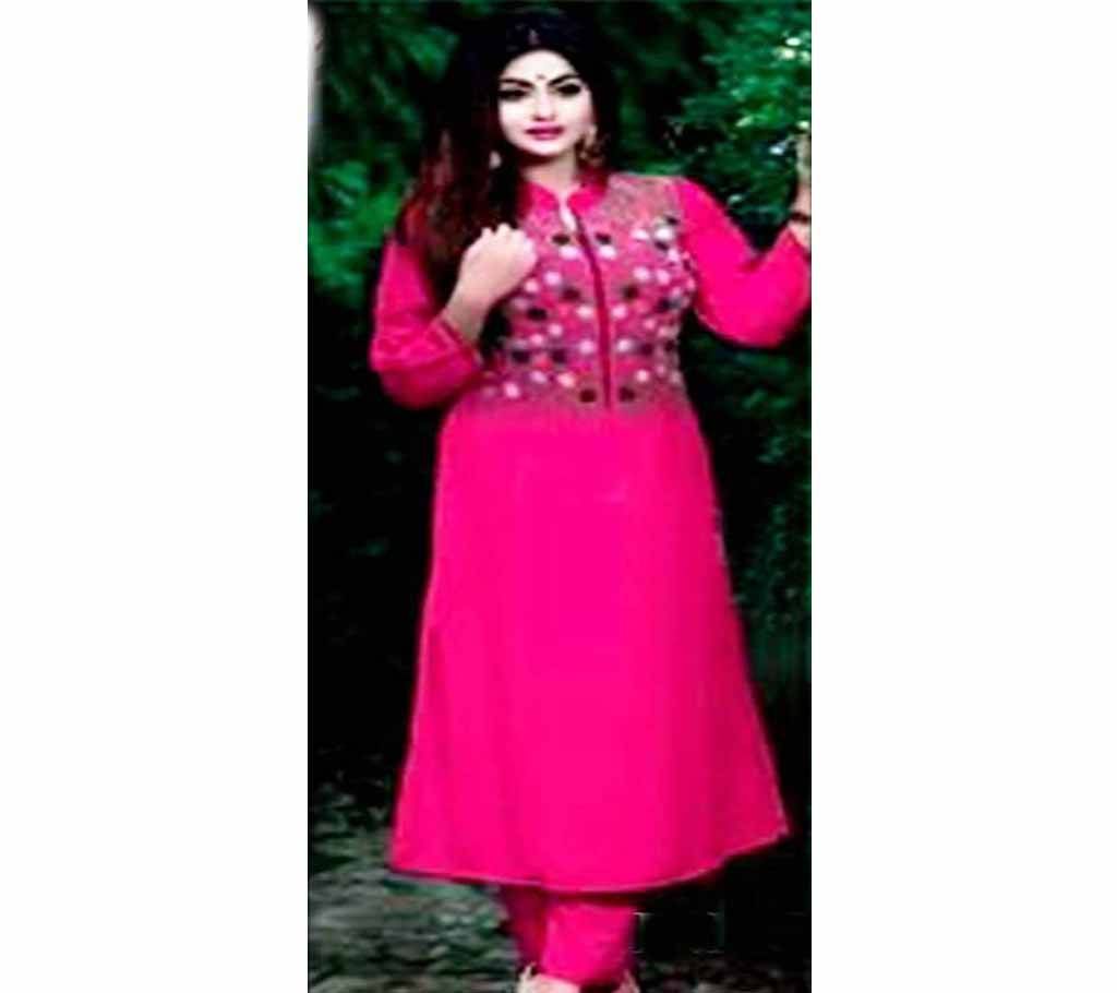 Unstitched Light Pink Georgette Salwar Kameez For Women