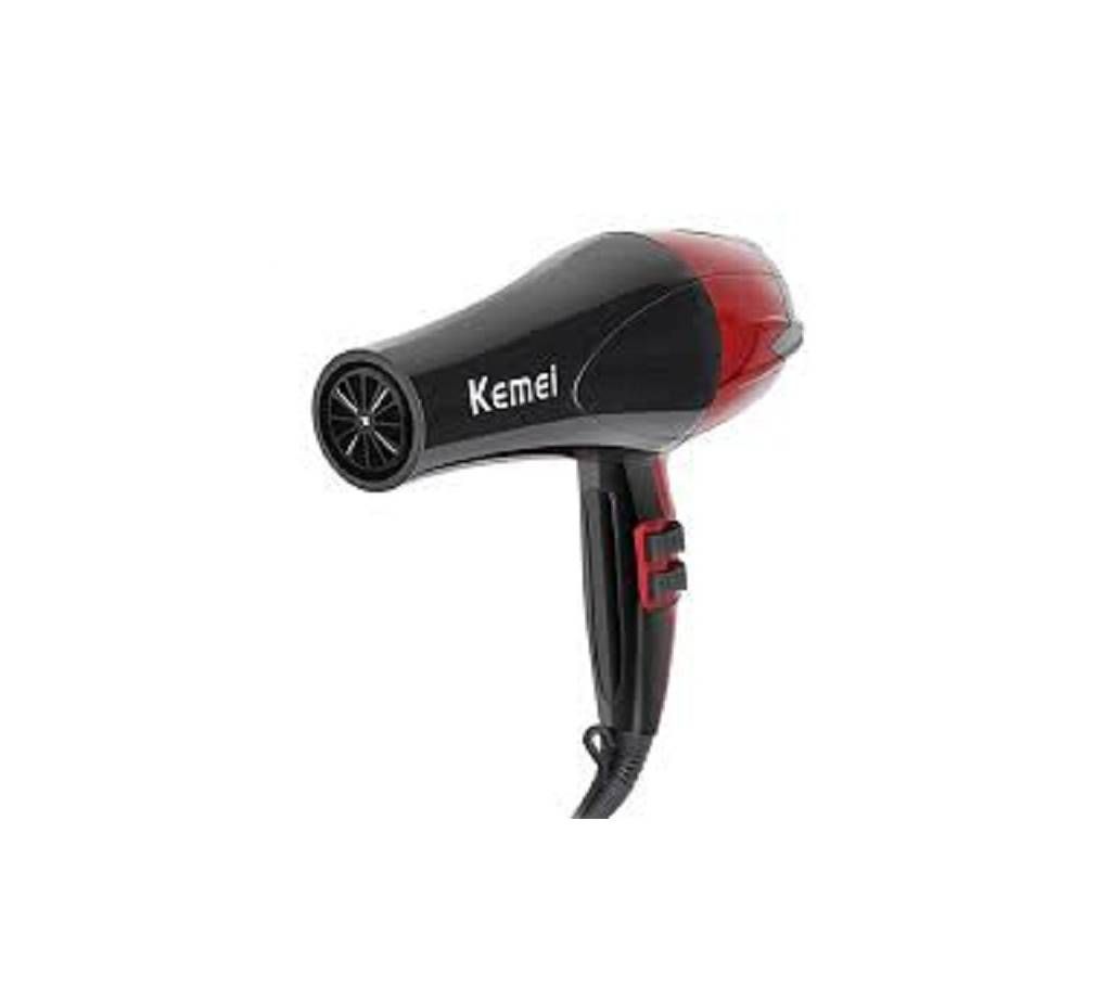 KM-8893 Professional Hair Dryer - Black and Red