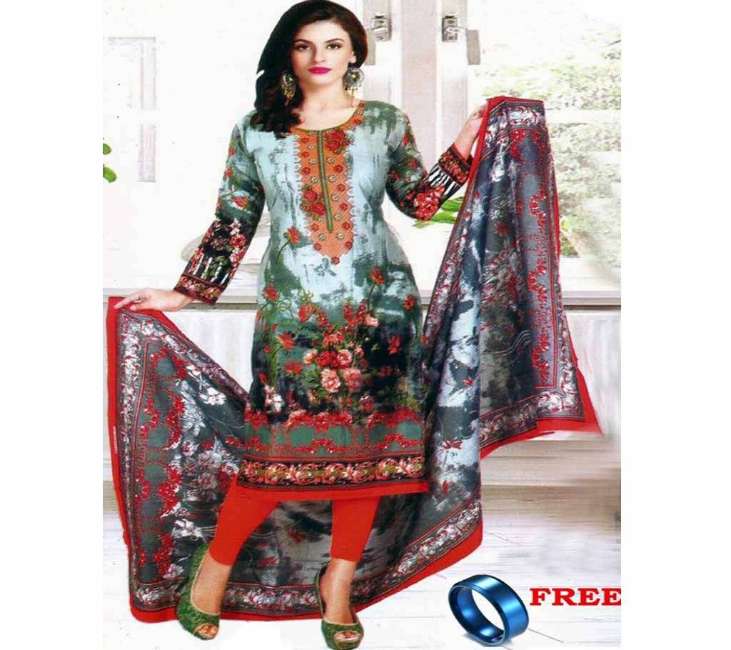 UNSTICHED COTTON THREE PICES