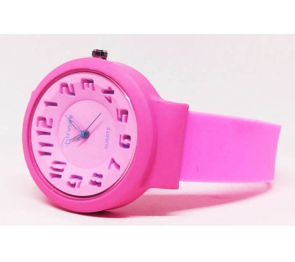 Silicon strap fashion ladies watch